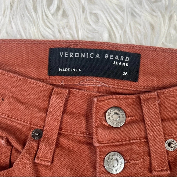 Veronica Beard Maera High-Rise Skinny Jeans Cinnamon Designer Denim 26 - Picture 7 of 11